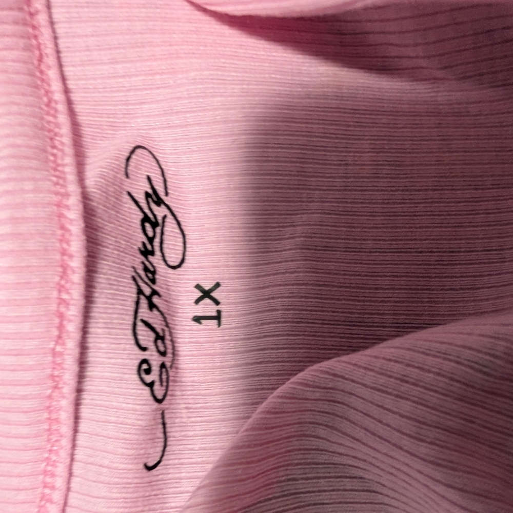 Ed Hardy Retro Flash Ribbed Mini Dress - Pink Size 1X (EUC) - Picture 11 of 12
